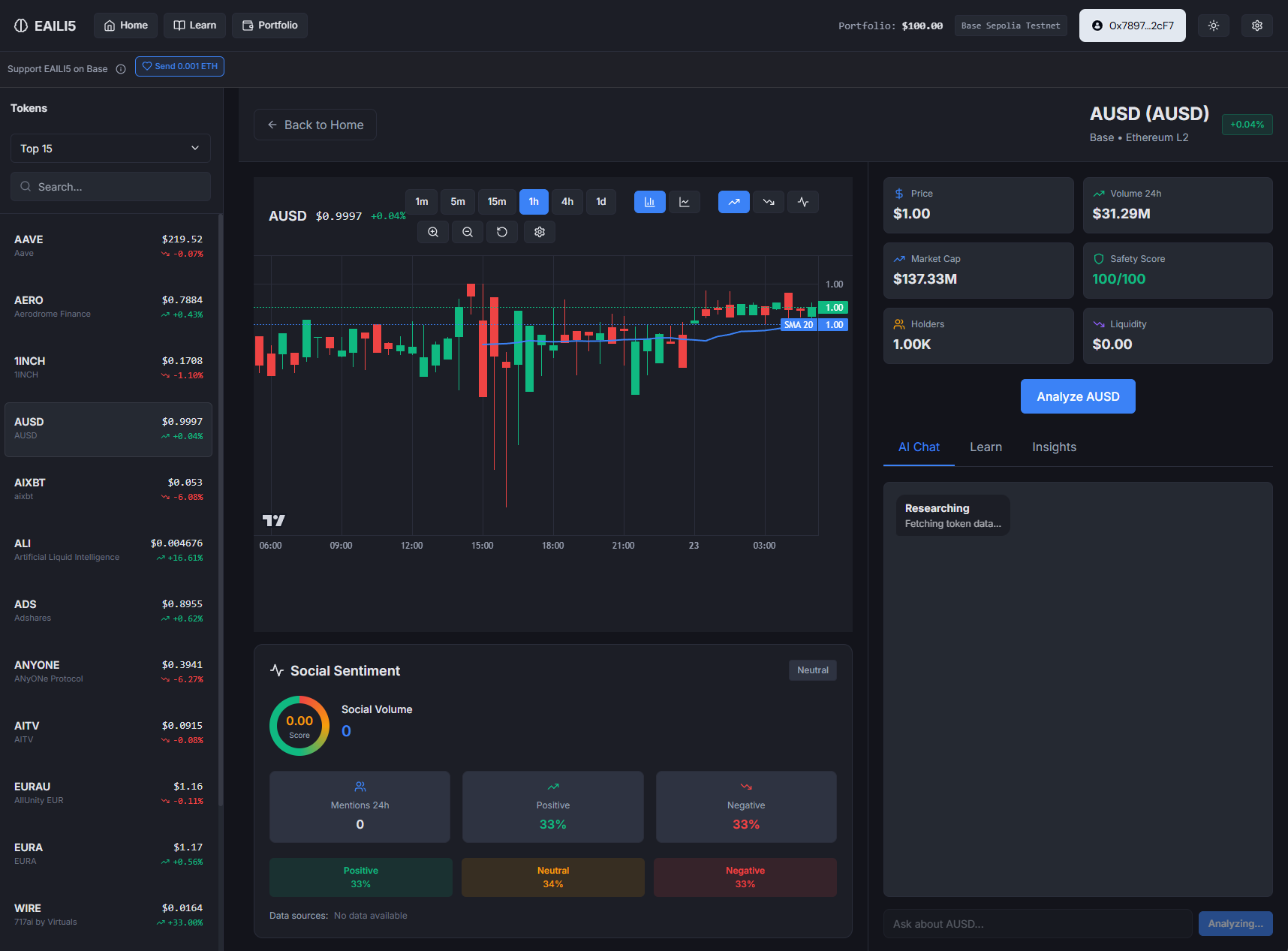 EAILI5 - AI Crypto Education - Farcaster Mini Apps screenshot