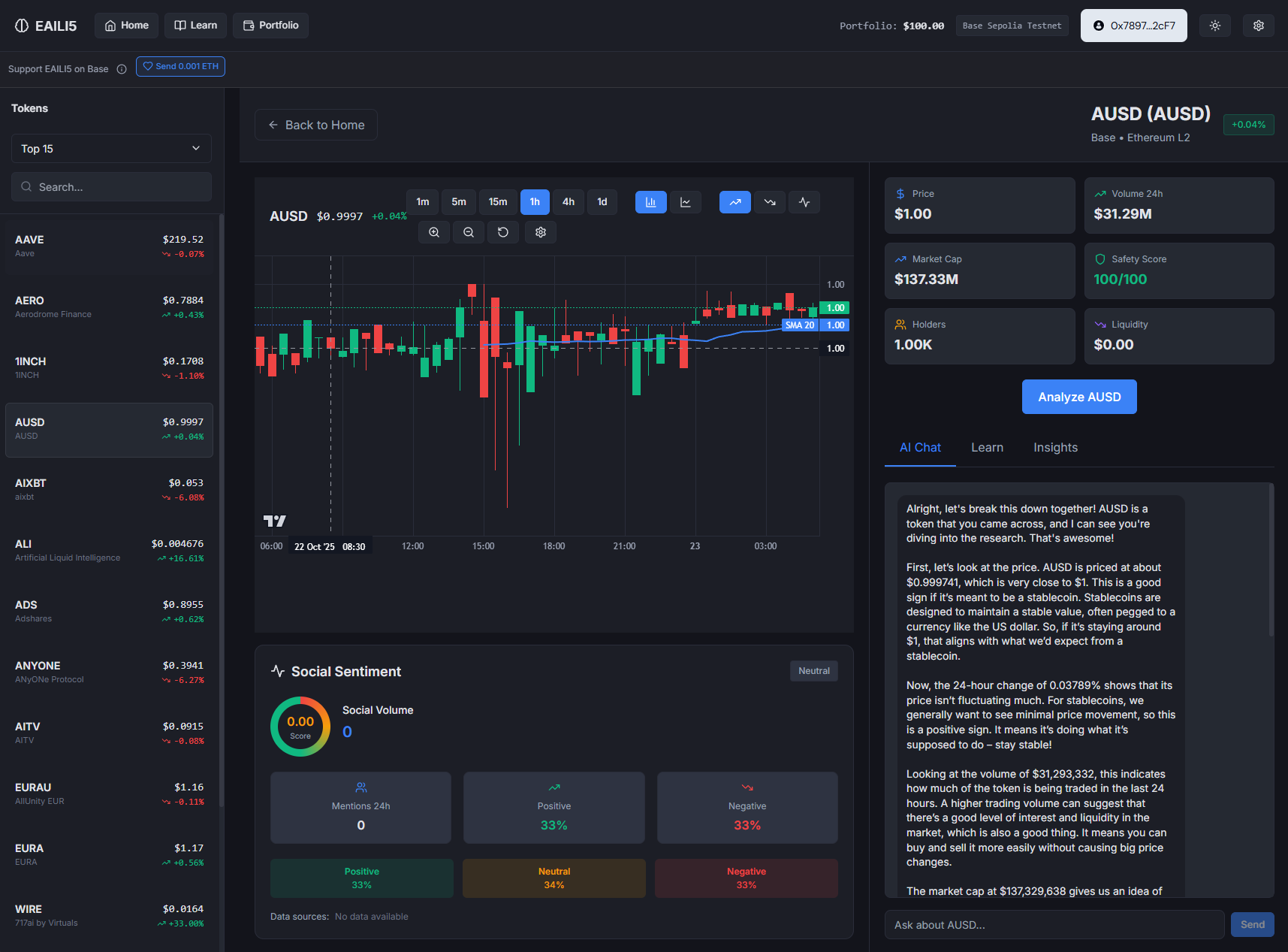 EAILI5 - AI Crypto Education - Farcaster Mini Apps screenshot